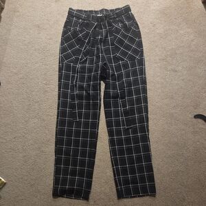 Black Plaid Pants